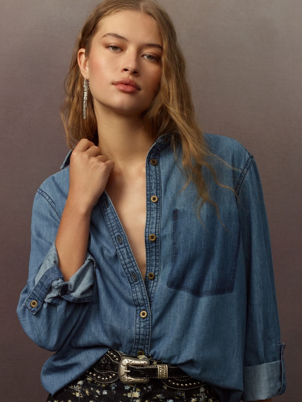 Anthropologie Pilcro denim button down